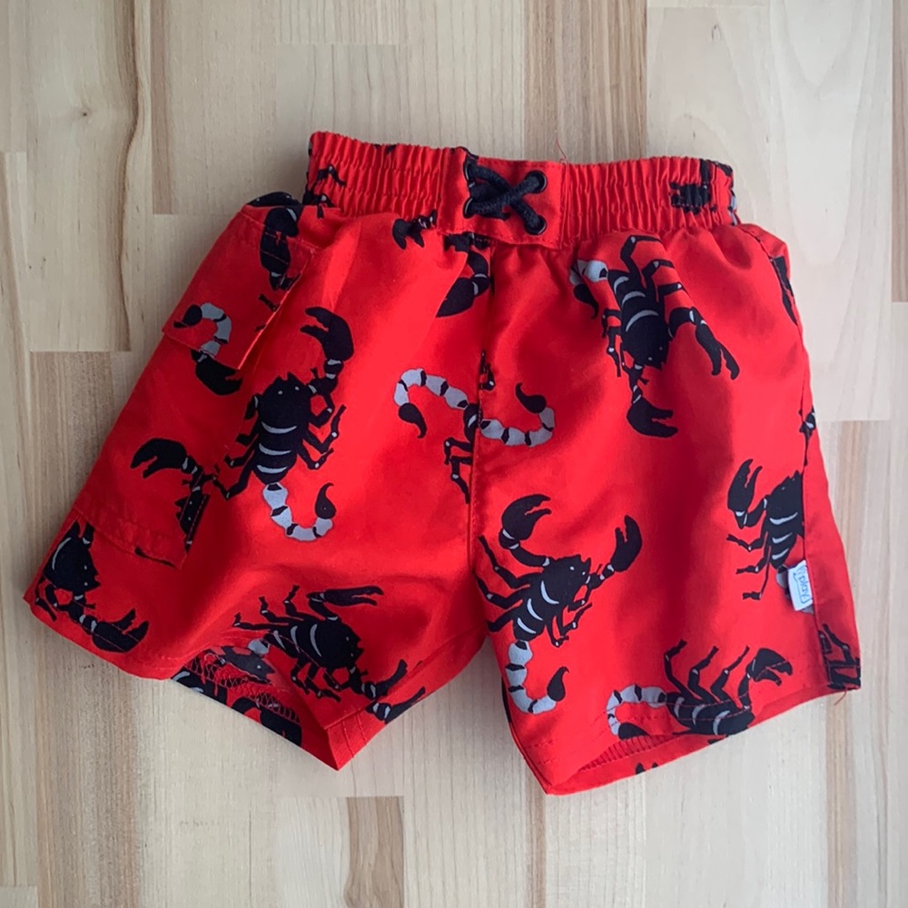 Iplay Red scorpion baby swim diaper shorts